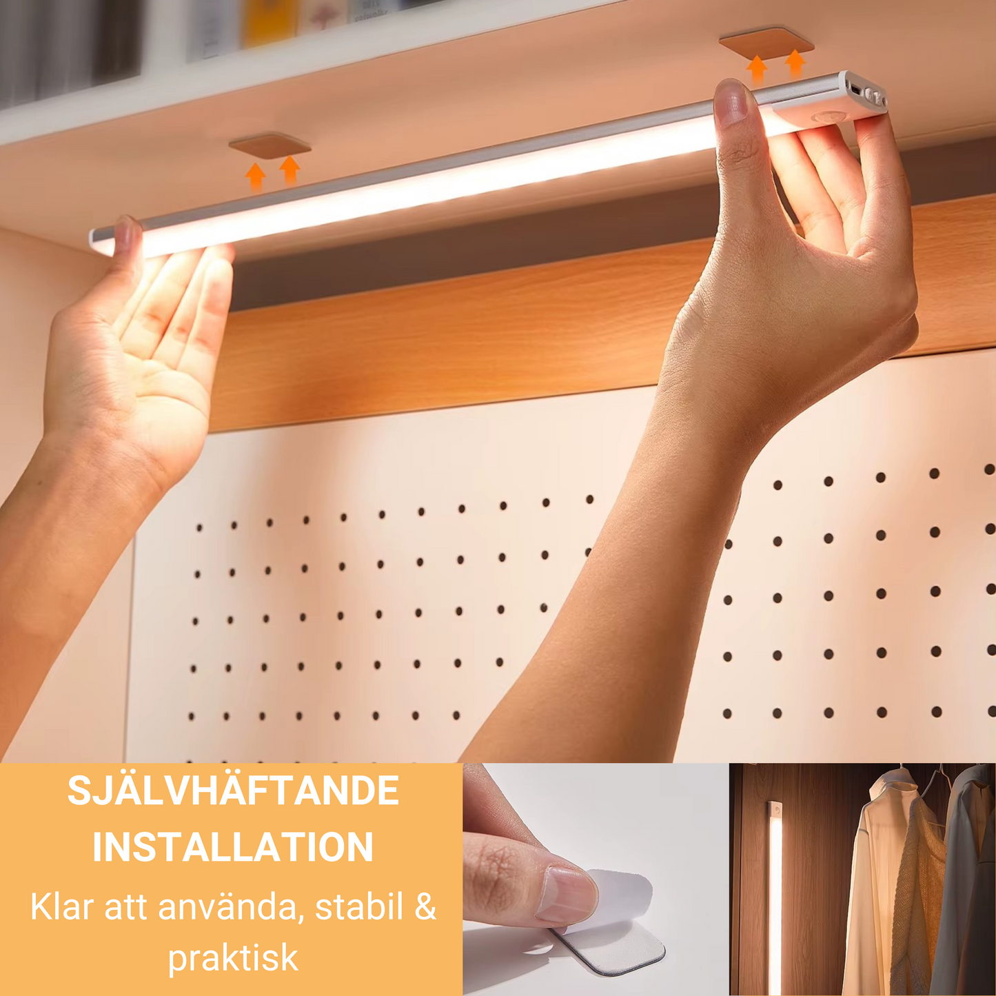 LedLight 3 i 1 - Sensorlampa - Vit, 30cm