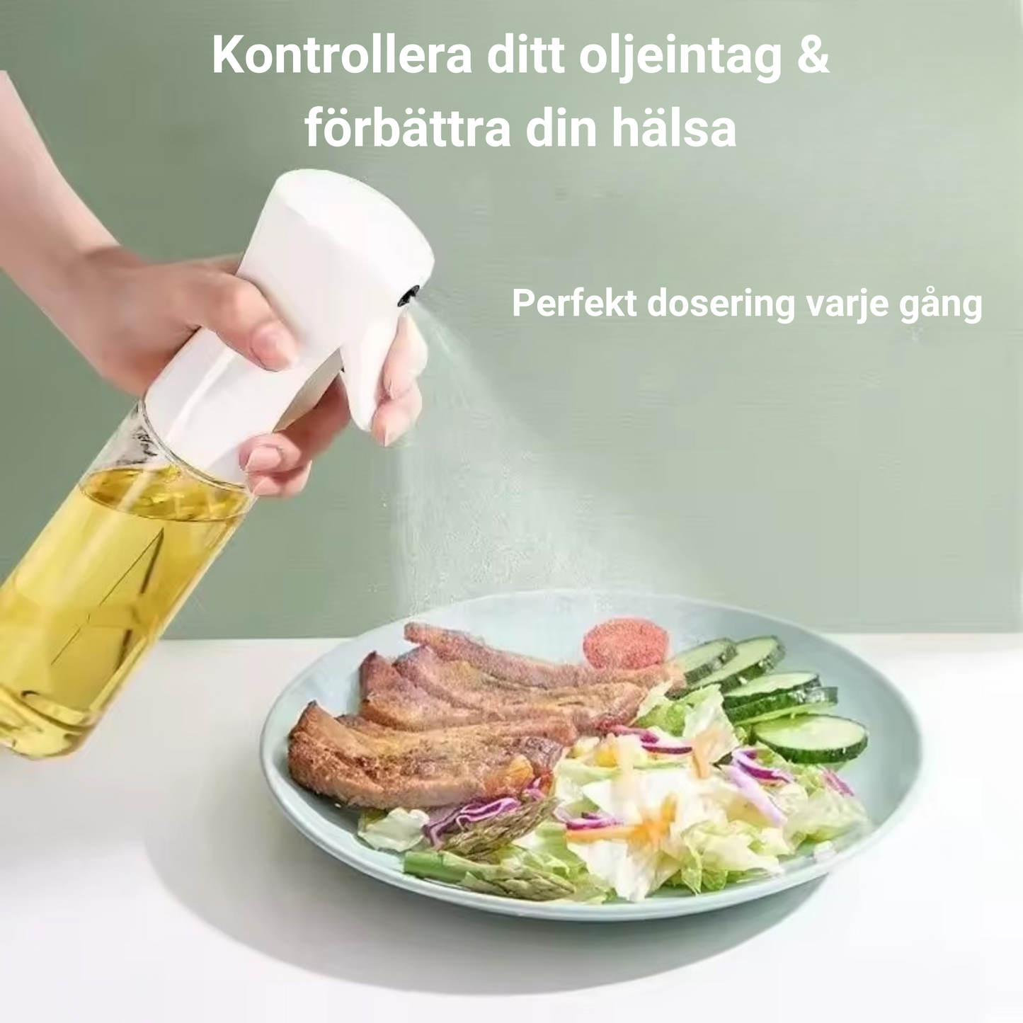 Oljesprayflaska (matlagning) - 300ml, Svart