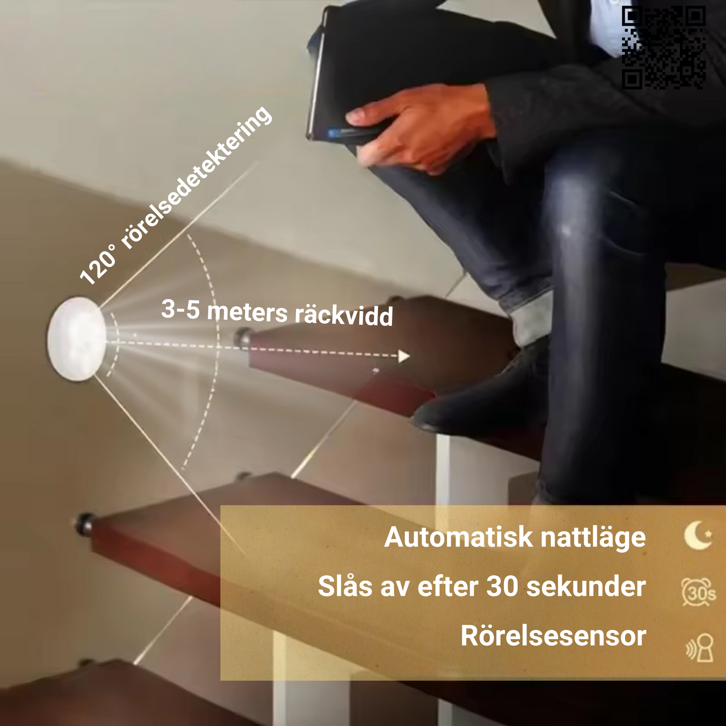 SmartLight - Sensorstyrd Belysning, Kallt Ljus
