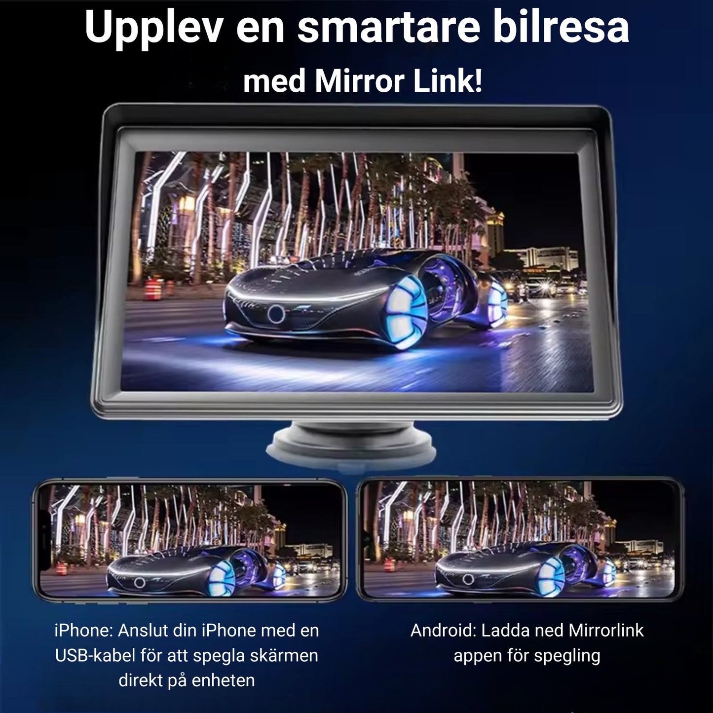 CarVision - Smart bilskärm med Apple CarPlay/Android Auto för alla bilar (2025 Modell)