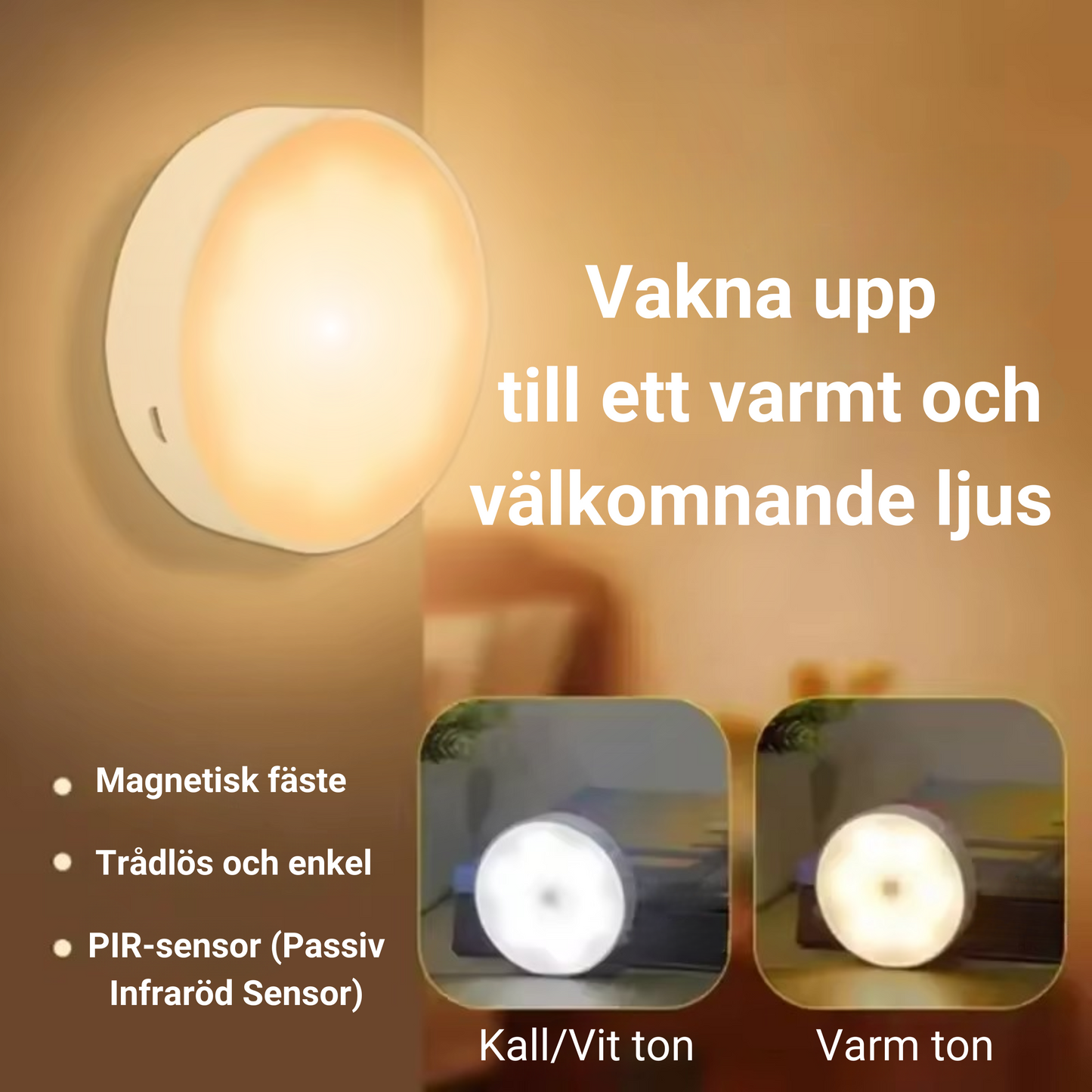 SmartLight - Sensorstyrd Belysning, Kallt Ljus